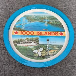 Vintage 1000 Islands Canada Souvenir Metal Plate/Charger